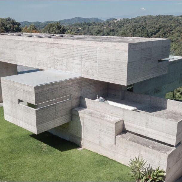 Brutalist concrete house